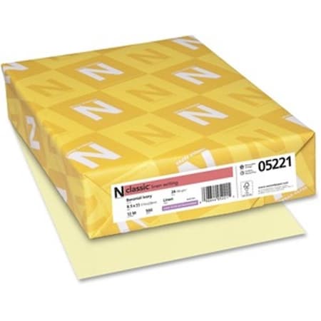 Neenah Paper 24 lbs Classic Linen Copy Multipurpose Paper, Baronial Ivory NEE05221